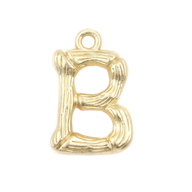Буква латинская "Б", цвет золото 16*13мм