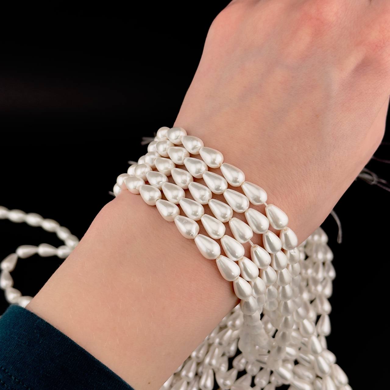 Майорка цвет белый размер 6*10мм