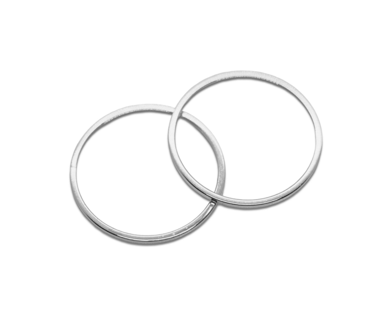 Кольцо без дополнительных отверстий цвет серебро 30мм Серебро