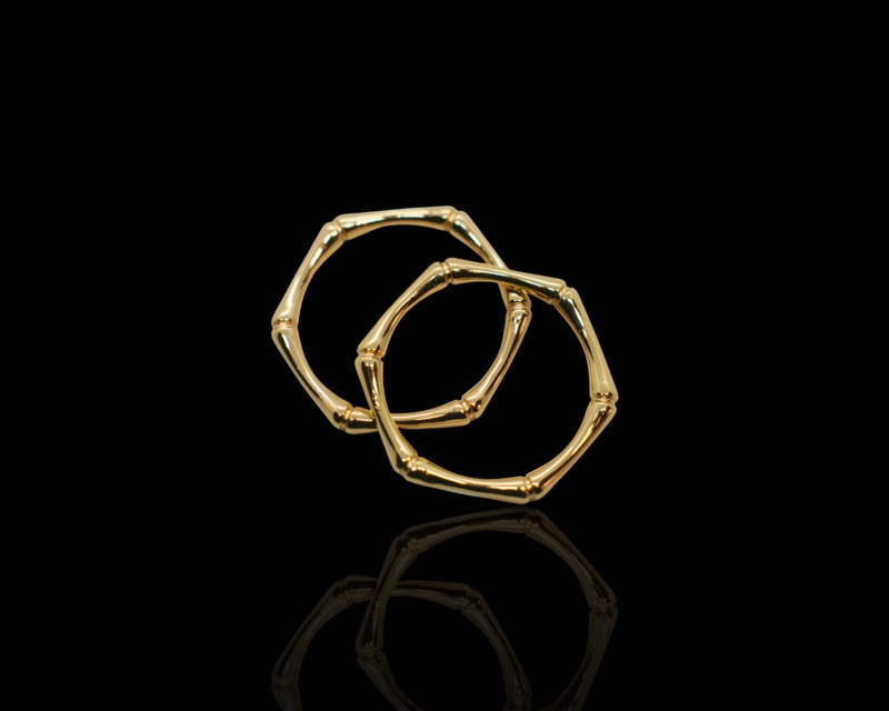 Кольцо шестиугольное без дополнительных отверстий цвет золото 20мм